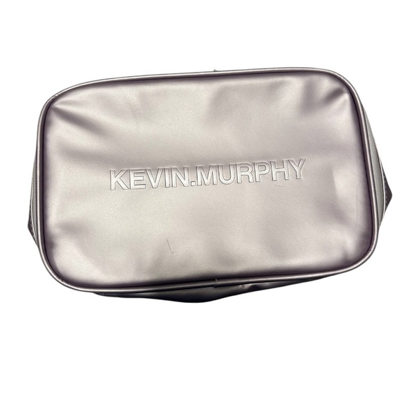 KEVIN.MURPHY Metallic Gray Men's Toiletry Bag NWOT Frosted Lavender - Picture 1 of 4